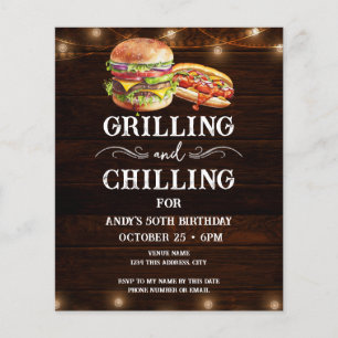 Papier Fraisage et grillages 50e anniversaire Invitation