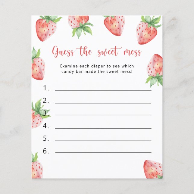 Papier Fraise - Devinez le jeu de la pagaille douce (Devant)