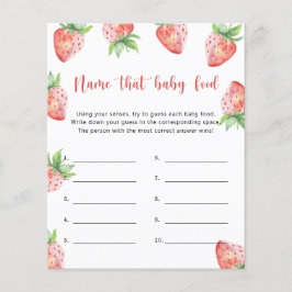 Papier Fraise - Nom du bébé jeu de douche Aliments