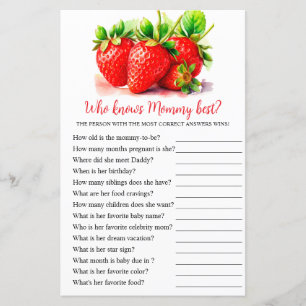 Papier Fraise "Qui connaît maman le meilleur" jeu de Baby