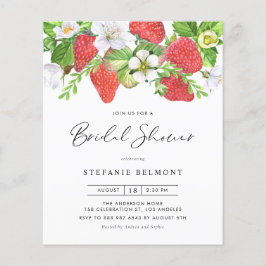 Papier Fraises Été Nuptiale Douche Invitation
