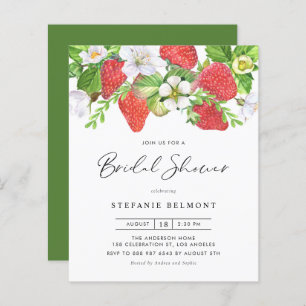 Papier Fraises Été Nuptiale Douche Invitation