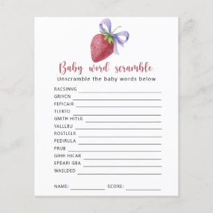 Papier Framboise - Bébé Word Scramble Jeu