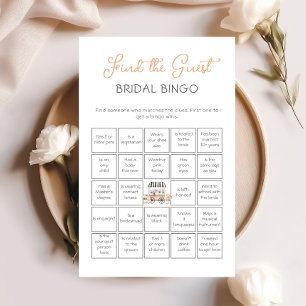 Papier Fresh Off The Market Bridal Bingo Trouvez l'invité