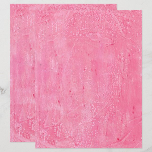 Papier Frosted Pink Background Scrapbook Paper (Devant / Derrière)