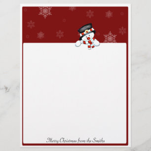 Papier Frostie sur rouge avec des flocons blancs