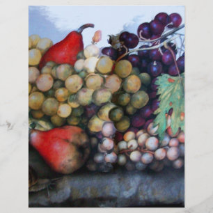 PAPIER FRUITS DE SAISON 1 - RAISONS ET PEARS