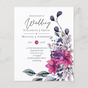 Papier Fuchsia Dreams Faire-part de mariage BUDGET