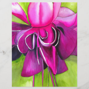 Papier Fuchsia pop art watercolour flower