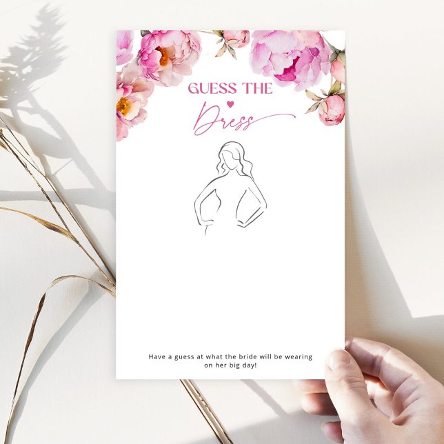 Papier Fuchsia rose vif Devinez la robe jeu de mariée (Créateur téléchargé)