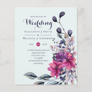 Papier Fuchsia Sage Automne Mariage de automne BUDGET Inv