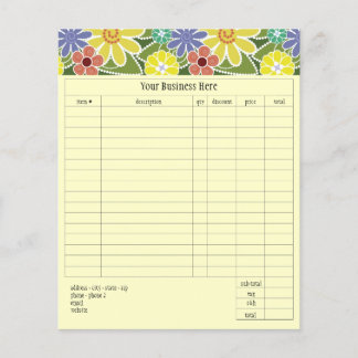 Papier Fun Floral Bright Small Order Form