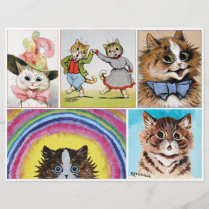 Papier Fun Love Cats de Louis Wain