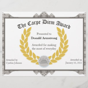 Papier Funny Employé Award - Carpe Diem