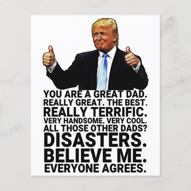 Papier Funny Trump Father Birthday Card (Devant)