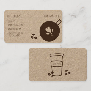 Papier für das Coffee-Business-Logo Visitenkarte