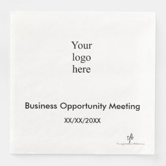 Papier für das Schwarz-Weiß-Seminar-Logo Serviette