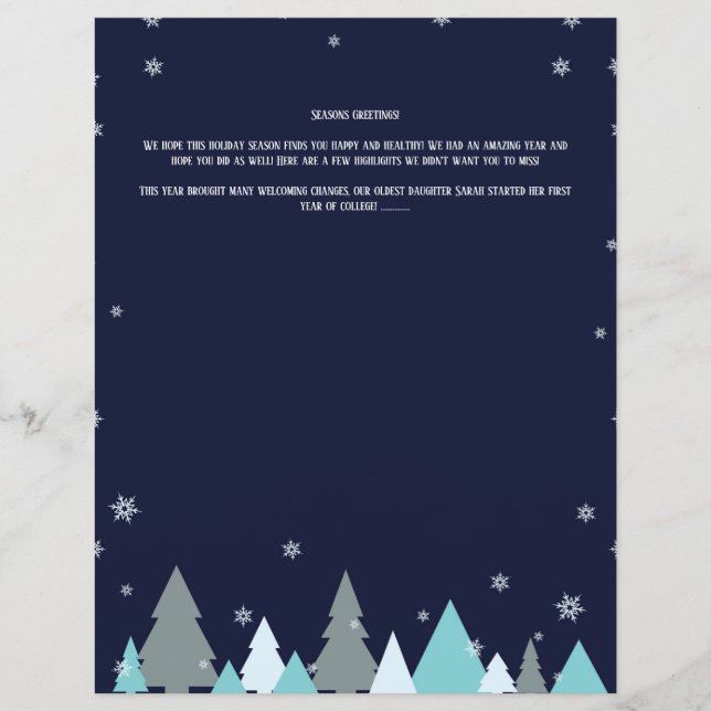 Papier für den Holiday Drucker (Vorderseite)