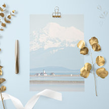 Papier für die Berg- und Leuchtturmlandschaft