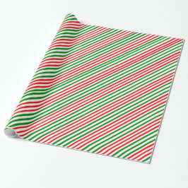 Papier für die Umhüllung von roten grünen Streifen Geschenkpapier