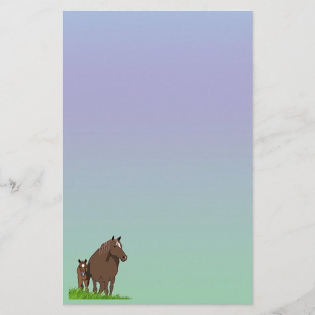 Papier für Mare- und Fohlenpferde (Vorderseite)