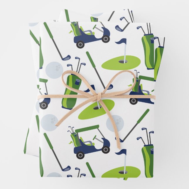 Papier für Navy und Green Golf Wrapping (Beispiel)