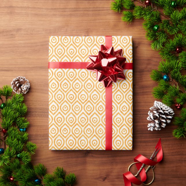 Papier für Weihnachten mit ogee Muster. Geschenkpapier (Feiertagsgeschenk)