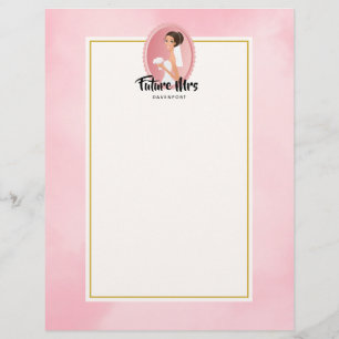 Papier Futur Mme avec mariée en Mariage Gown