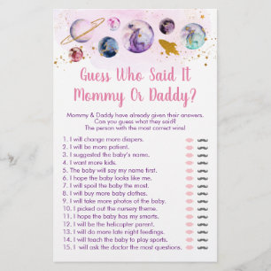 Papier Galaxy Pink Gold Space Devine Qui A Dit Qu'Il Joua