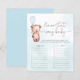 Papier Garçon Bear Bolos Nom Qui Chanson Jeu