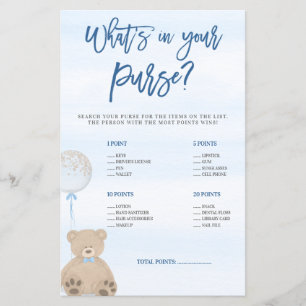 Papier Garçon Teddy Bear Bleu Balloon Ce qui est dans vot