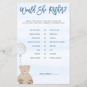 Papier Garçon Teddy Bear Blue Balloon Voudrait Elle Plutô