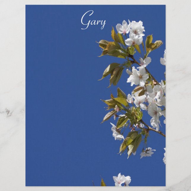 Papier Gary Blossom Letterhead (Devant)