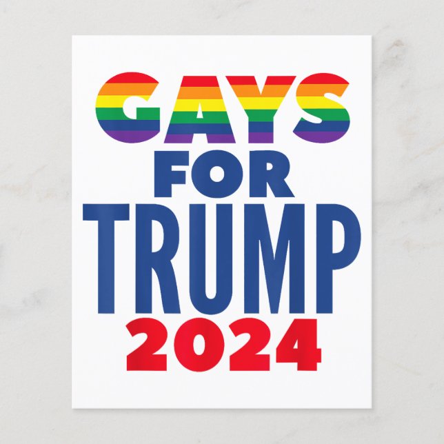Papier Gays Pour L'Élection De Trump En 2024 (Devant)