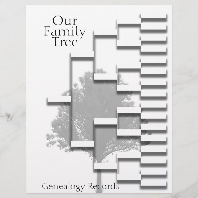 Papier généalogie de l'arbre généalogique de la famille P (Devant)