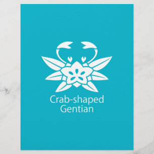 Papier Gentiane en forme de crabe