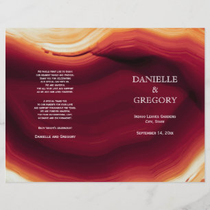 Papier Géode à tranche rouge double mariage de automne