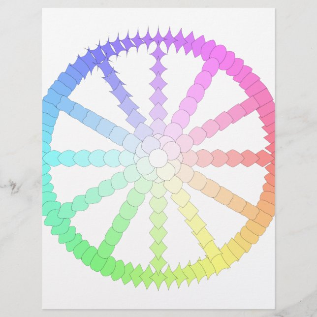 Papier géométrie de la roue d'évolution en polygone (Devant)