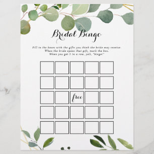 Papier Géométrique Gold Tropical Green Bridal Jeu de bing