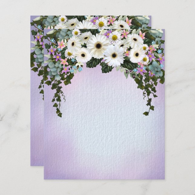 Papier Gerbera Daisies Swag (Devant / Derrière)