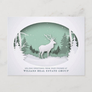 Papier geschnittene Weihnachtskomposition Corporat Postkarte