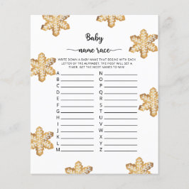 Papier Ginger cookies Baby name race game