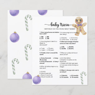 Papier Gingerbread cookie Baby Trivia Baby shower Jeu