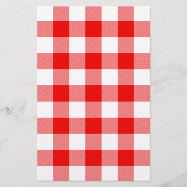 Papier Gingham rouge (Devant)