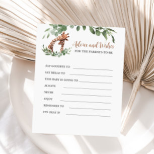 Papier Giraffe Conseils et Voeux pour les parents d'être