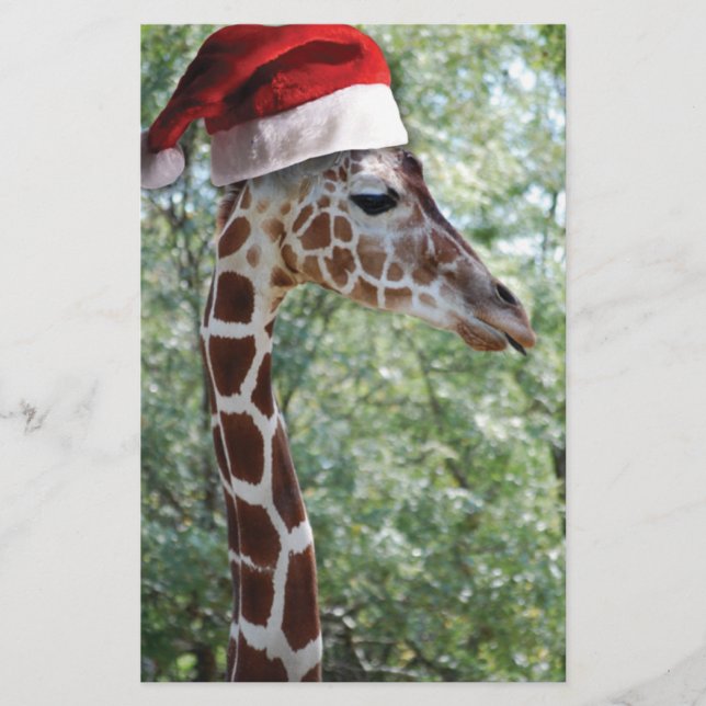 Papier Giraffe de Noël (Devant)