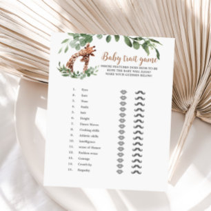 Papier Giraffe jeu de trait bébé