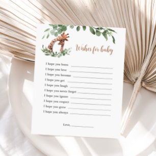 Papier Giraffe souhaite pour le jeu pour bébé