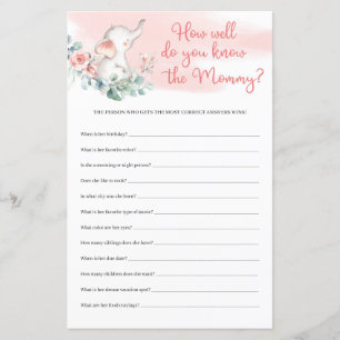 Papier Girl Elephant Comment Bien Connaissez-Vous Le Jeu 