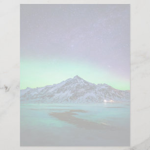 Papier Glace & Neige   Aurore Boréale Voie Lactée Islande